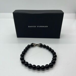 David Yurman black Onyx spiritual Beaded Bracelet
